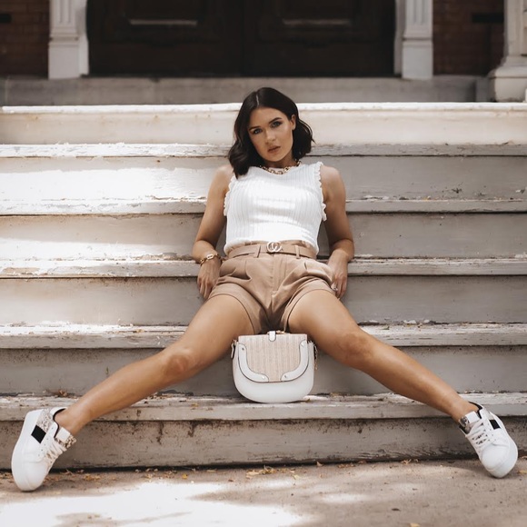 High Rise Belted Shorts - Picture 2 of 12